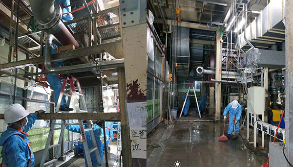 豐田涂裝車(chē)間刮渣機(jī)安裝