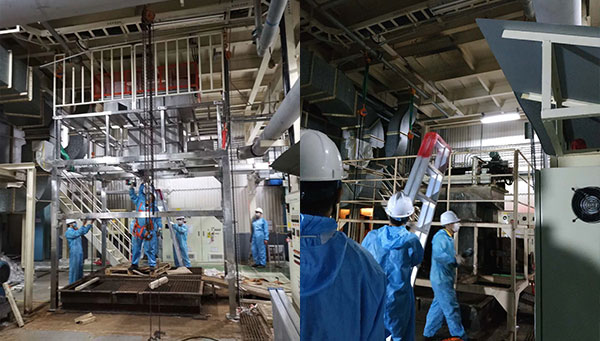 豐田涂裝車(chē)間刮渣機(jī)安裝