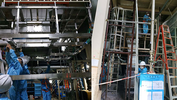 豐田涂裝車(chē)間刮渣機(jī)安裝